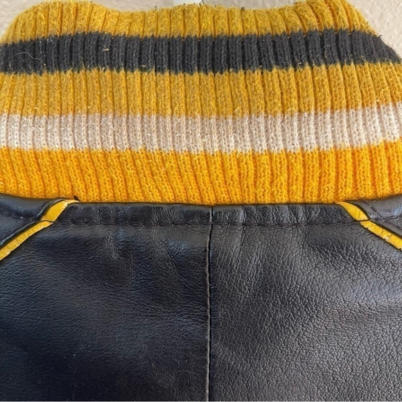 Vintage Leather Steelers Jacket NFL size XXL please check pictures for wear - Picture 11 of 16